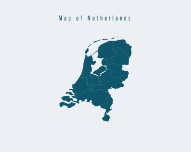 Modern harita - federal devletlerin ile Hollanda