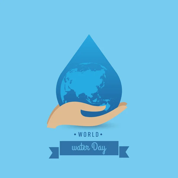 Vektorillustration zum Weltwassertag. — Stockvektor