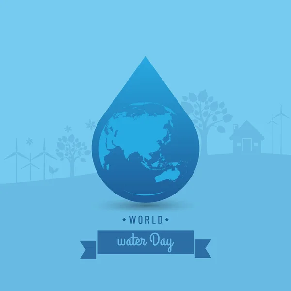 Vektorillustration zum Weltwassertag. — Stockvektor