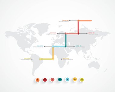 ticari bilgi grafikleri şablonu. vektör illüstrasyonu.