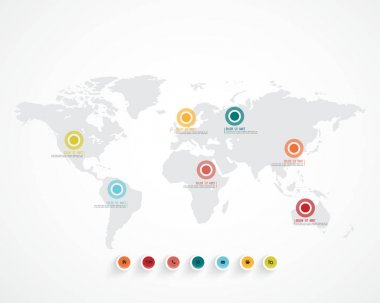 Ticari bilgi şablonu. Vektör illüstrasyonu.