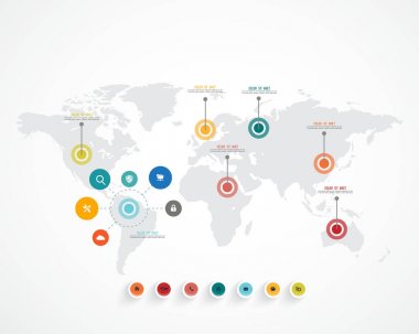 Ticari bilgi şablonu. Vektör illüstrasyonu.