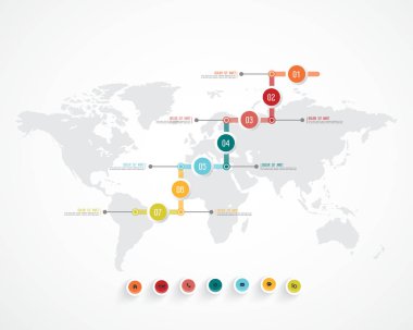 Ticari bilgi şablonu. Vektör illüstrasyonu.