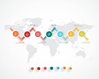 Ticari bilgi şablonu. Vektör illüstrasyonu.