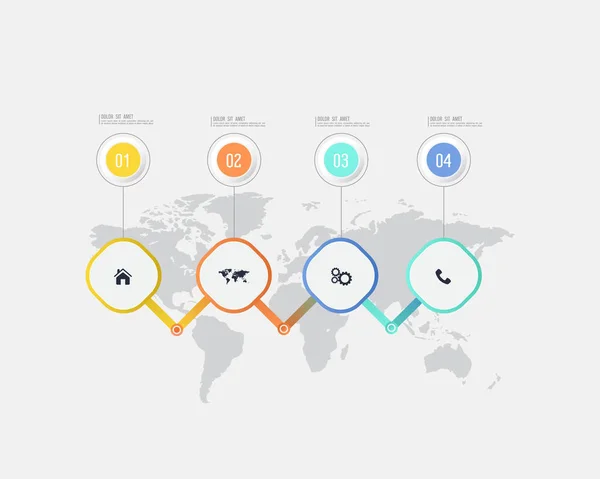 사업 인포 그래픽 템플릿. 벡터 일러스트. — 스톡 벡터