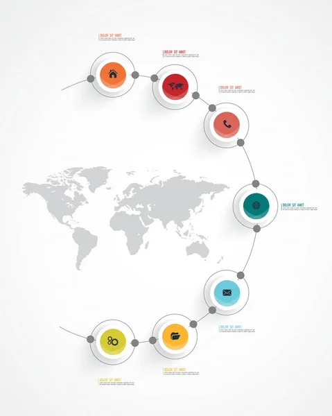 사업 인포 그래픽 템플릿. 벡터 일러스트. — 스톡 벡터