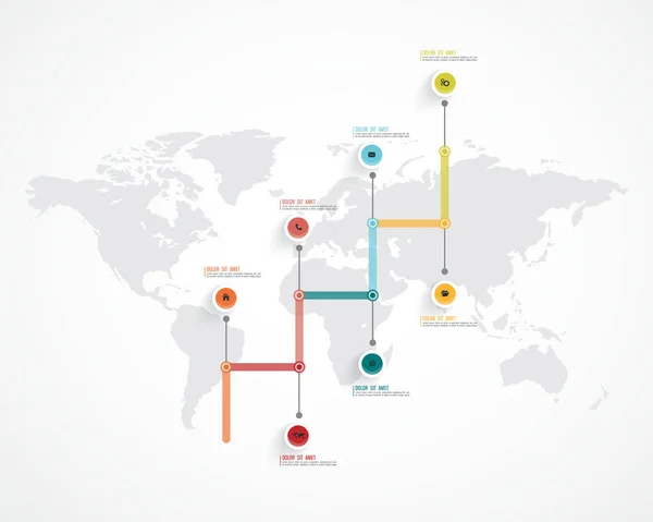 Modèle d'infographie d'entreprise. illustration vectorielle. — Image vectorielle