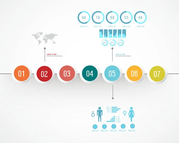Business infographic template. Vector illustration. — Stock Vector