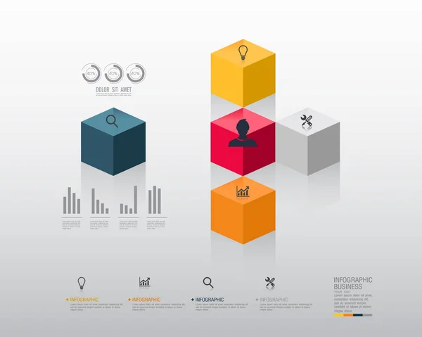 Geschäftsinfografische Vorlage. Vektorillustration. — Stockvektor