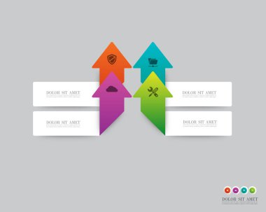 ok Infographic vektör.