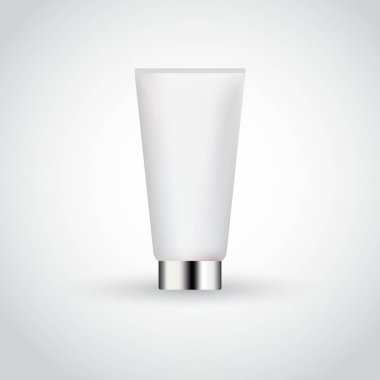 Beyaz arka plan üzerinde izole boş kozmetik paket koleksiyonu kümesi