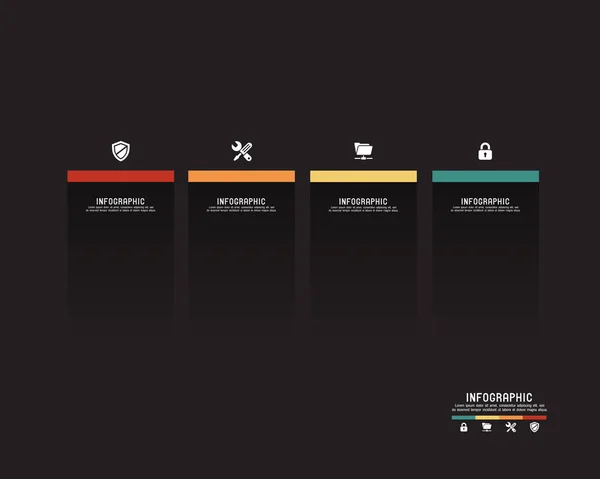 Infografika biznes schody krok sukces wektor projektowy szablon — Wektor stockowy