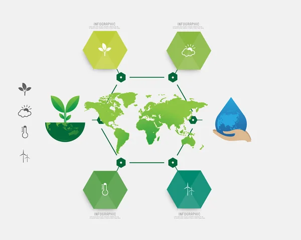 Prostředí infografika ilustrátor — Stockový vektor