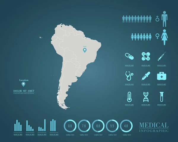 Infografías médicas vector ilustrador Vectores De Stock Sin Royalties Gratis