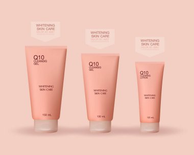 Losyon ambalaj şablon vektör çizim ayarla