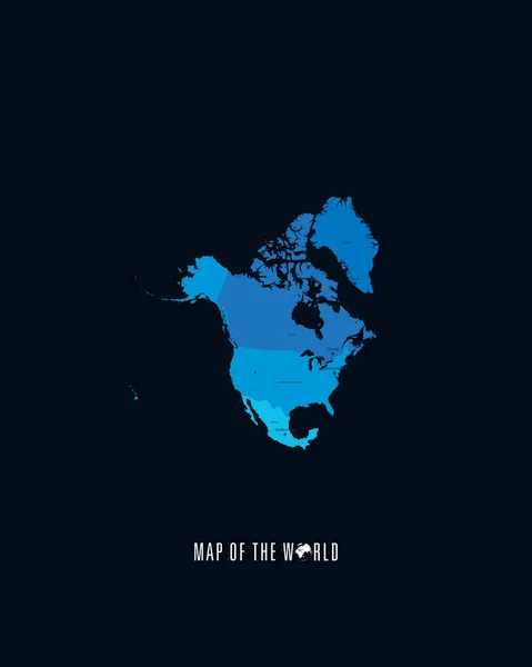 Wereldkaart met verschillende gekleurde continenten — Stockvector