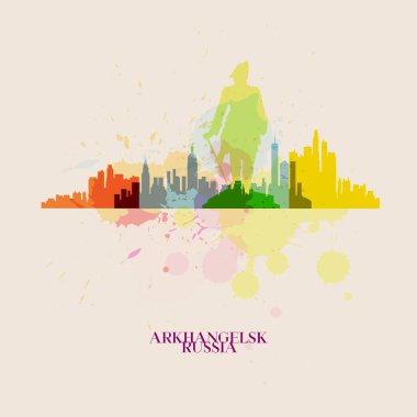 Arkhangelsk Vector silhouettes şehir