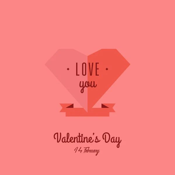 Valentine's day card illustration — Stock Vector