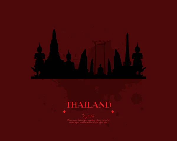 Thailand reizen vectorillustratie Rechtenvrije Stockillustraties