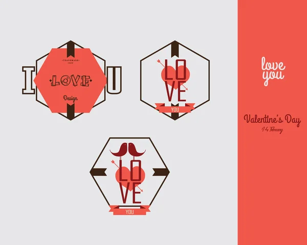 Valentinstag-Karten-Illustration — Stockvektor