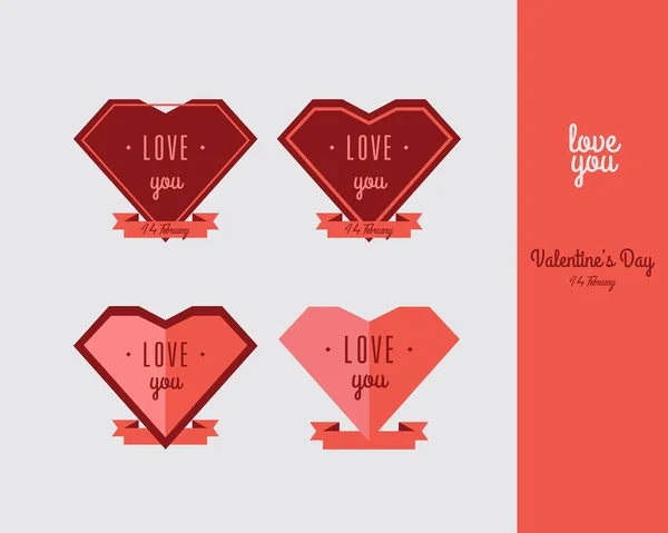 Ilustración de la tarjeta del día de San Valentín — Vector de stock