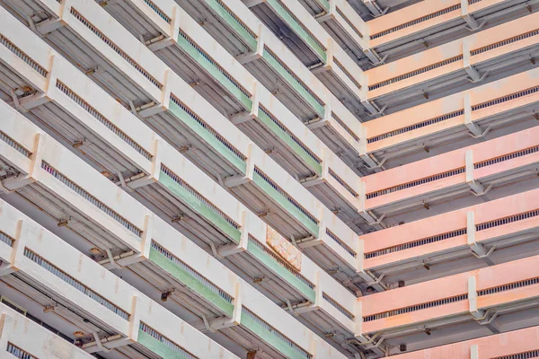 Vista abstrata da habitação pública em Hong Kong — Fotografia de Stock