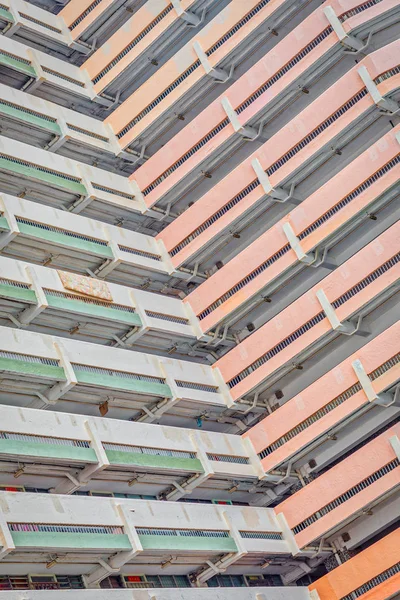 Vista abstrata da habitação pública em Hong Kong — Fotografia de Stock