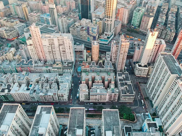 Vista Aérea Del Centro Hong Kong —  Fotos de Stock