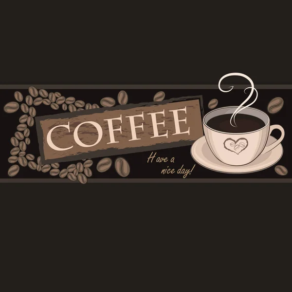 Ilustración Color Vectorial Taza Café — Vector de stock