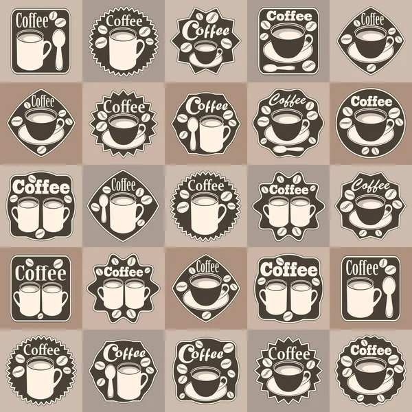 Ilustración Color Vectorial Taza Patrón Café — Vector de stock