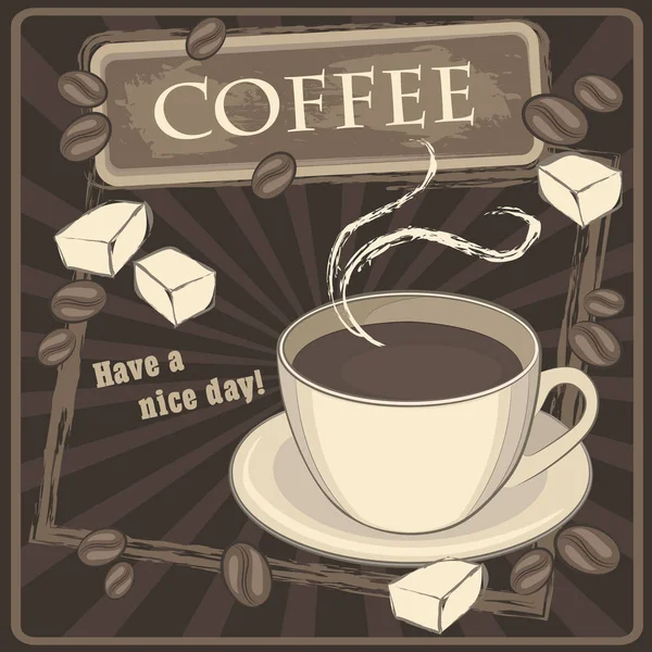 Ilustración Color Vectorial Taza Café — Vector de stock