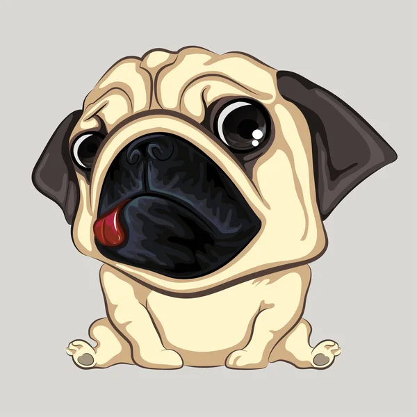 Pug Dog Ilustración Vectorial — Archivo Imágenes Vectoriales