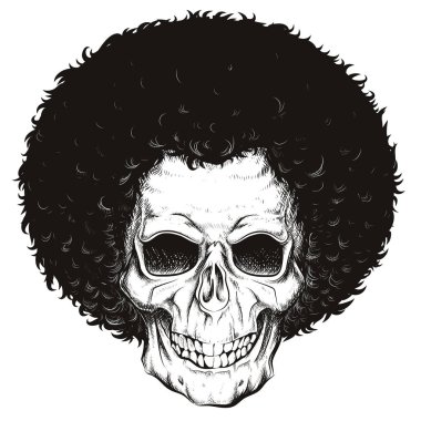 Vektör renk kafatası çizimi 