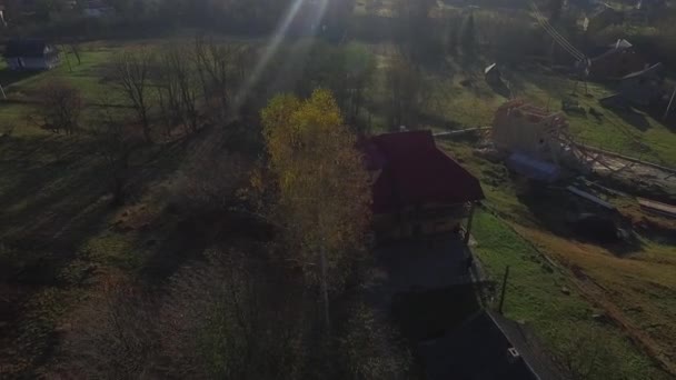 Pueblo Los Cárpatos Las Montañas Hutsuly Vida Las Montañas Casa — Vídeo de stock