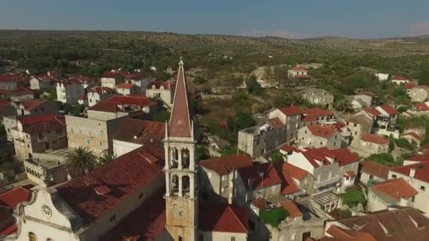 Volando Drone Fantasma Sulle Vecchie Isole Città Italia Yacht Cappelle — Video Stock