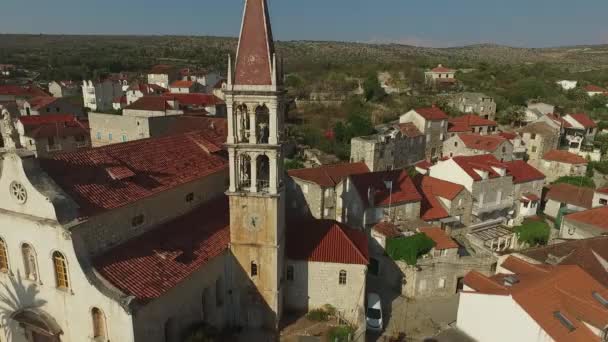 Vliegen Vanaf Een Drone Phantom Oude Eilanden Steden Van Italië — Stockvideo