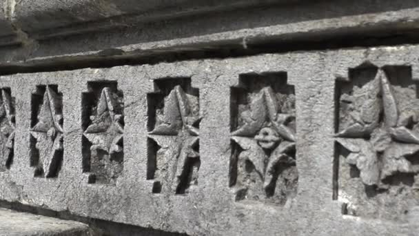 Древний Заброшенный Храм Махараджа Индийский Храм Храм Джунглей Индии Старый — стоковое видео