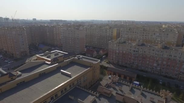 Kiev Città Volo Sopra Città Sofievskaya Borshchagovsky Distretto Tiro Drone — Video Stock