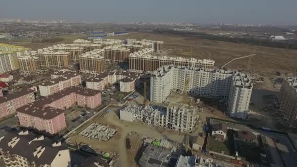 Kiev Ciudad Vuelo Sobre Ciudad Sofievskaya Borshchagovsky Distrito Disparando Desde — Vídeos de Stock
