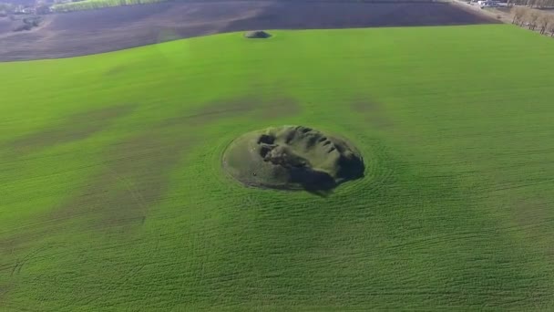 Een Man Worstelt Met Een Schaduw Het Boksen Een Veld — Stockvideo