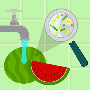 Çamaşır kirlenmiş karpuz