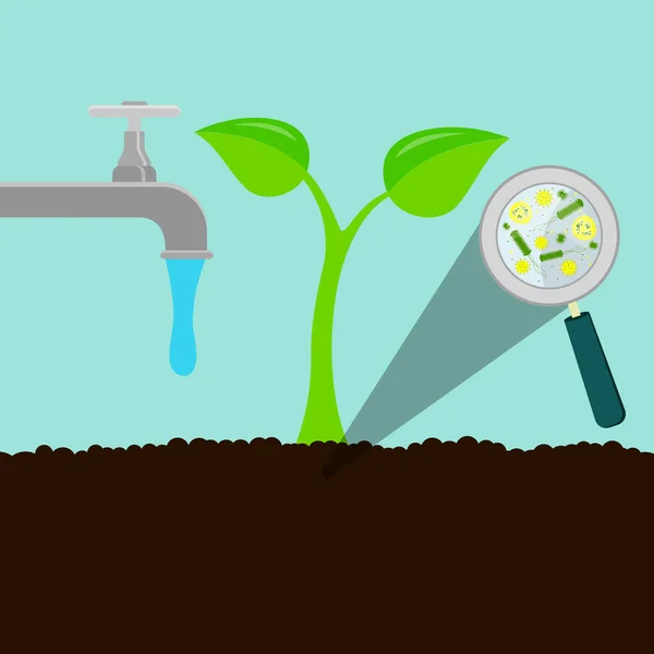 Watering the earth — Stock Vector