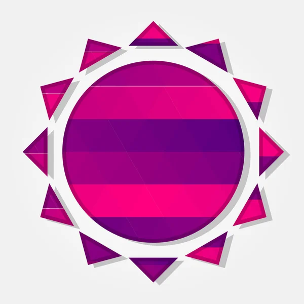 Symbol slunce barevné trojúhelníky — Stockový vektor