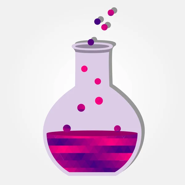 Χημικό πείραμα με πολύχρωμα τρίγωνα — Διανυσματικό Αρχείο