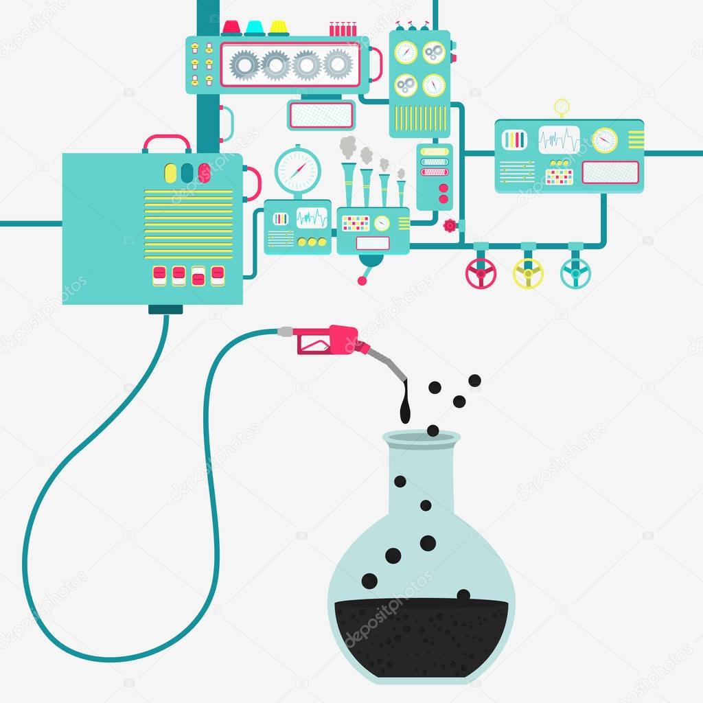 Chemical experiment and oil production