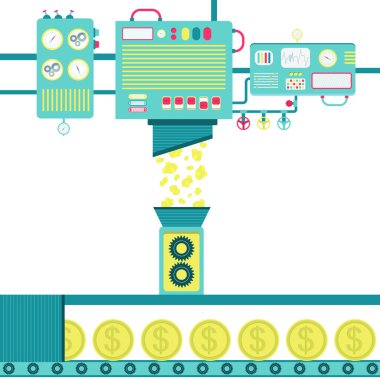 Altın sikke dönüştürülür. Altın nuggets işleme ve sikke Torna Makinesi.