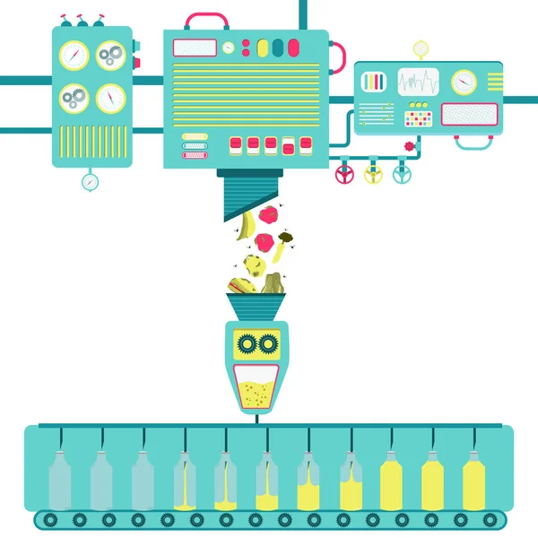 Recycler Les Aliments Pourris Machines Transformant Des Aliments Pourris Vieux — Image vectorielle