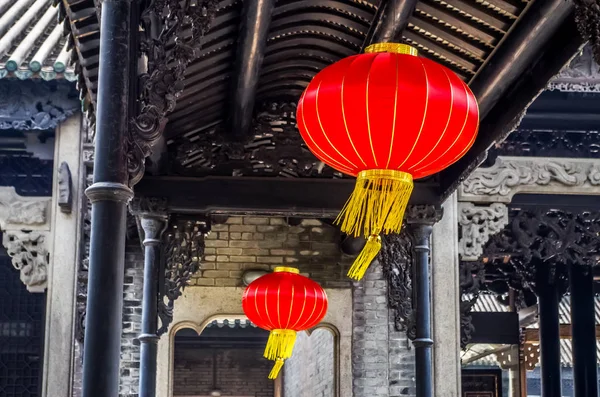 Latern Vermelho Pendurar Edifício Chinês Tradicional Fotos De Bancos De Imagens