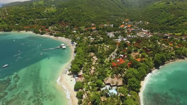 Luftaufnahme des Senggigi-Strandes in Lombok, Indonesien — Stockvideo