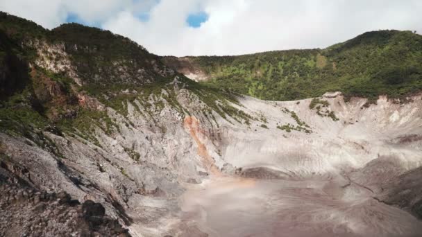 Zeitraffer des Vulkankrater Tangkuban Perahu — Stockvideo